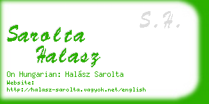sarolta halasz business card
