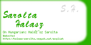 sarolta halasz business card